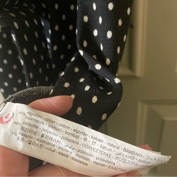 Zara Polka Dot Bodycon Belted Dress Size Medium - Picture 9 of 9